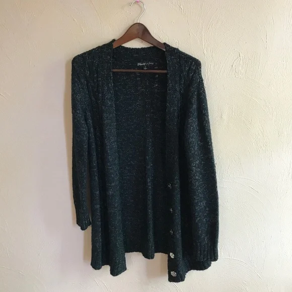 Elizabeth and James Green Cardigan Sweater - Picture 7 of 8